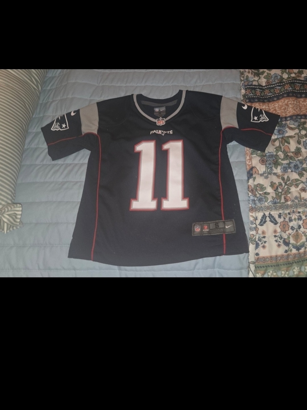 Nike Kids New England Patriots #11 Jersey Navy with White and Red